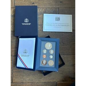 1994 S US Mint Prestige Proof Set World Cup Silver Dollar COA OGP Coins